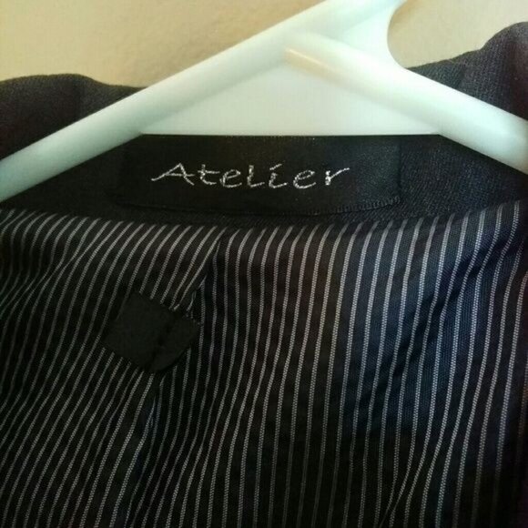 Atelier Jacket Womens 2 Gray Three Button Single Breasted Blazer - Picture 4 of 4
